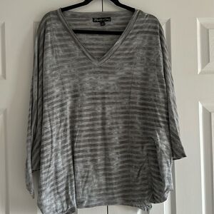 Elizabeth and James Women’s Loose Fitting Striped Shirt